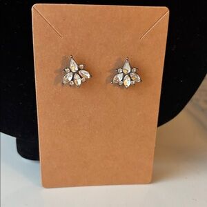 Elegant Silver Crystal Earrings